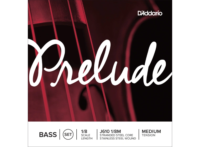 D'Addario J610 1/8M Bass Strings Prelude Set 1/8 Medium Tension 