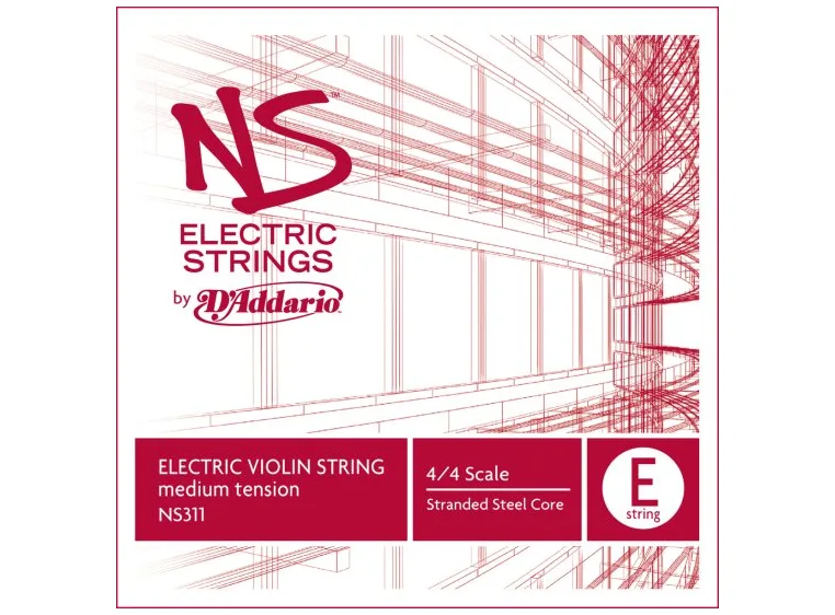 D'Addario NS311 Electric Violin String NS Electric E 18.6 