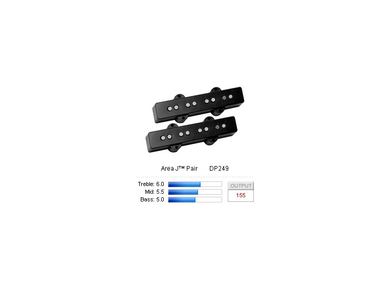 DiMarzio DP249BK Pickup set Bass Area J Black 