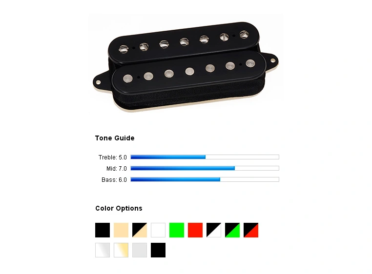 DiMarzio DP756BK Pickup Humbucker Illuminator-7/Neck Black 