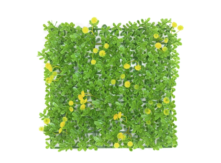 EUROPALMS Grass mat, artificial, green-yellow, 25x25cm 