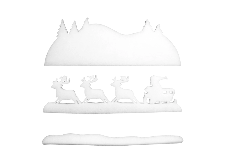 EUROPALMS Winter landscape made of  snow matting, flame retarden 