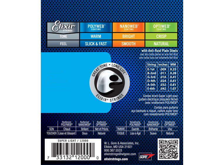 Elixir Polyweb Electric Steel Nickel (009-042) 