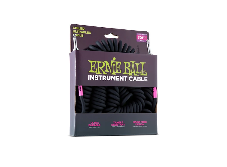 Ernie Ball EB-6044 Coil Cable 30" SS Black 
