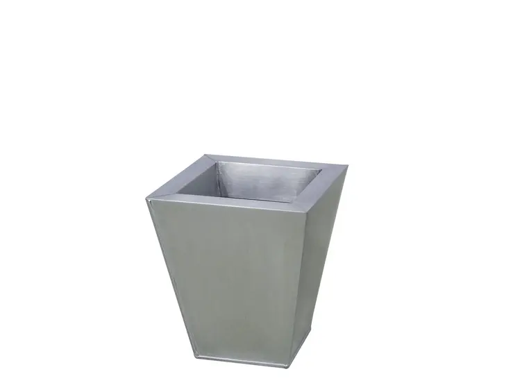 Europalms Flowerpot, zinc, 25cm square 