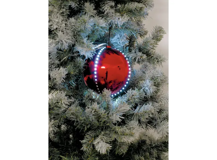 Europalms LED Snøball 15cm, rød 
