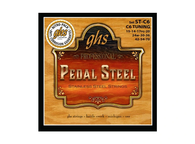 GHS ST-C6 Pedal Steel Stainless Steel (015-070) C6 10-string 