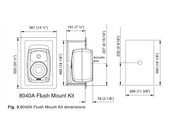 Genelec 8040-450B Flush-Mount kit for 8040A Nearfield monitor