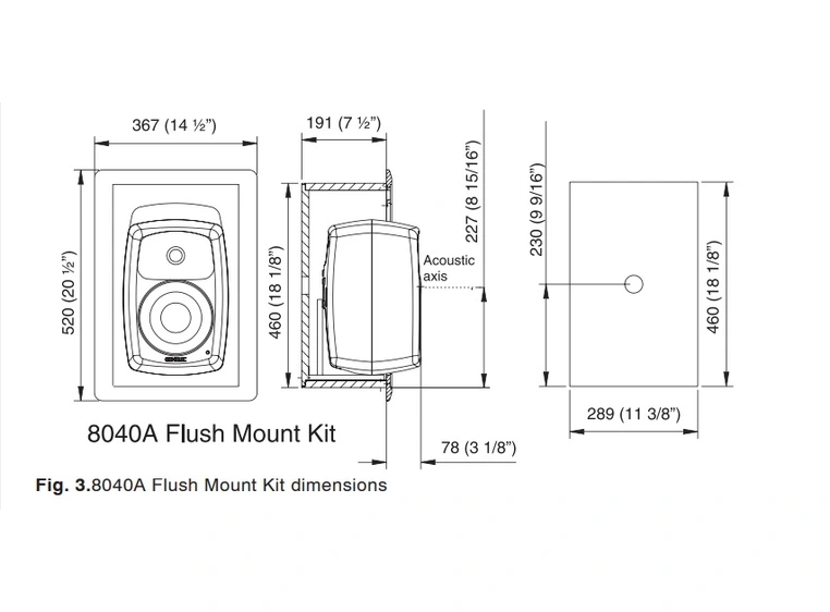 Genelec 8040-450B Flush-Mount kit for 8040A Nearfield monitor 