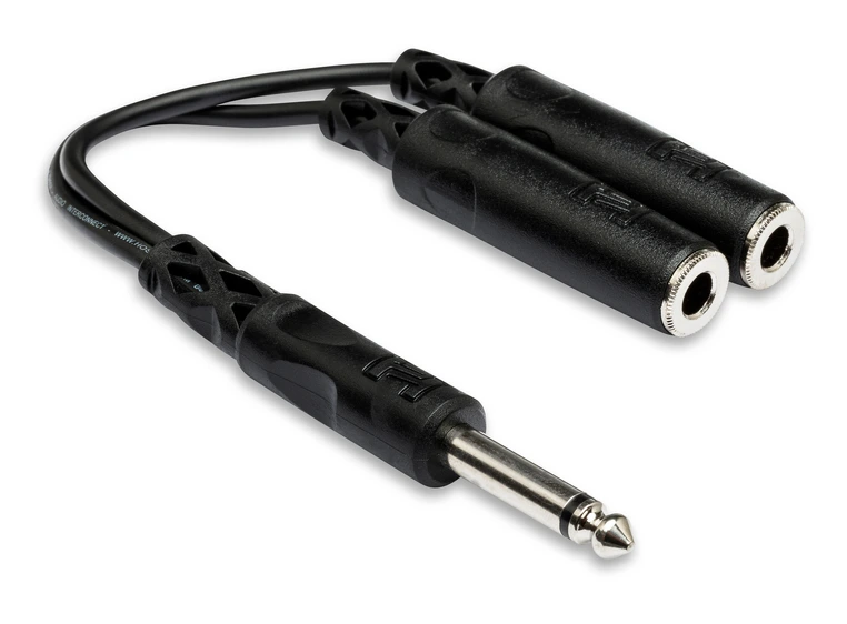 Hosa YPP111 Y-kabel Jack mono (Male) - 2 x Jack mono(Female) 