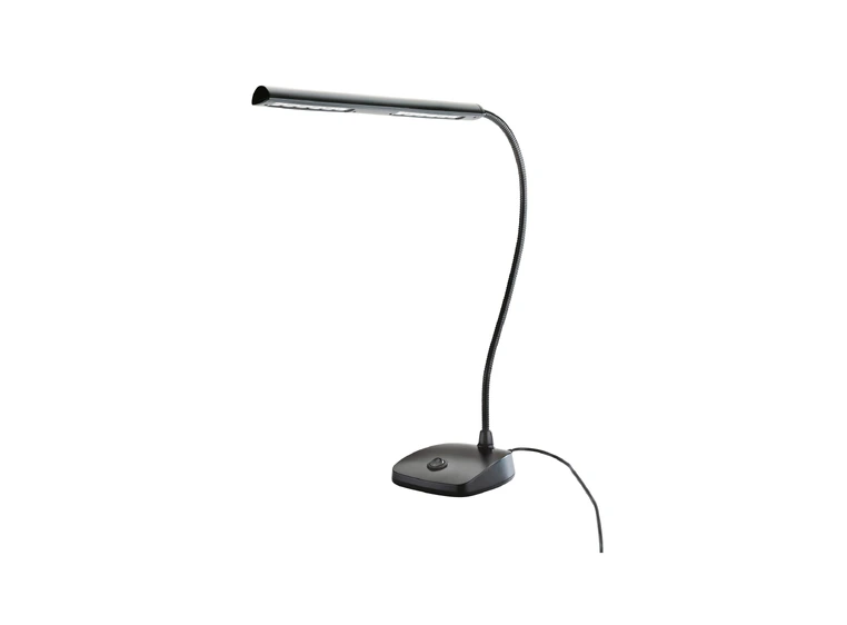 K&M 12296 LED piano lamp black, flexible goose neck 
