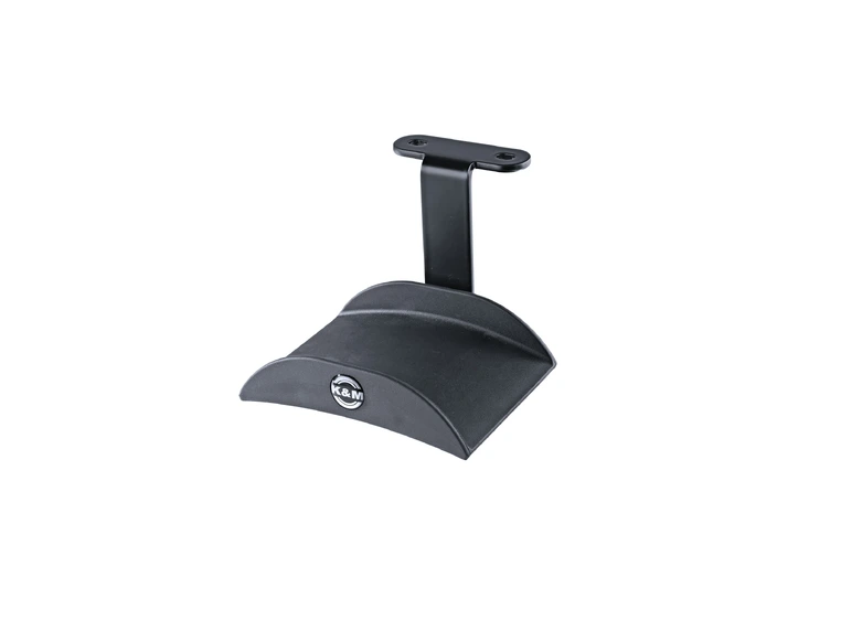 K&M 16330 Headphone holder, Black that can be mounted under a table 