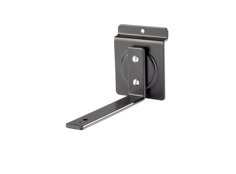 K&M 44192 Universal holder, black for pegs, Wall distance 140mm