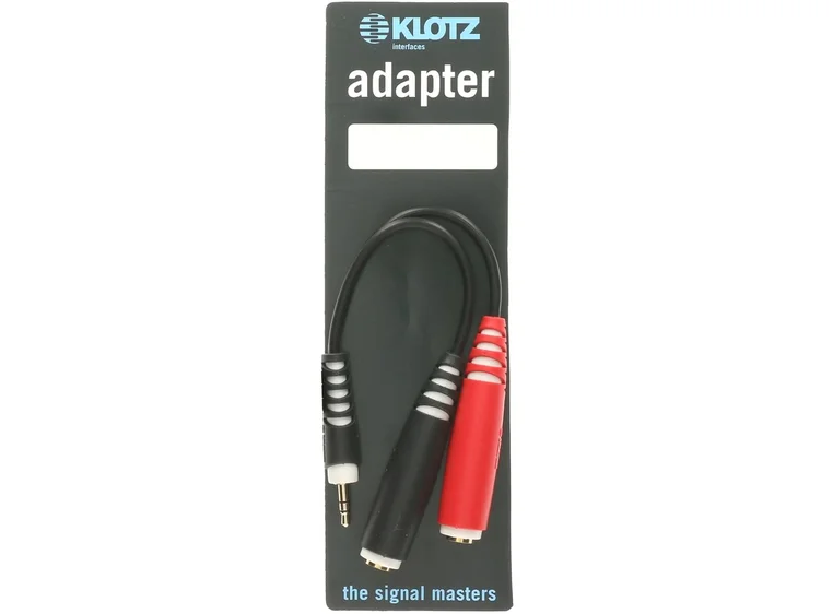 Klotz AYS-3 Y-Kabel minijack stereo han til 2x Jack Hun Mono 0,2m 