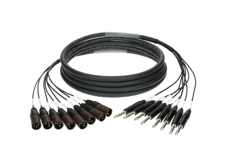 Klotz S08MP03 8 kan loom analog XLRM 3p/ Jack 3p Neutrik 3m 