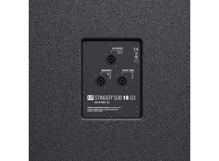 LD Systems STINGER SUB 18 G3 18" Passive Bass Reflex PA Subwoofer 