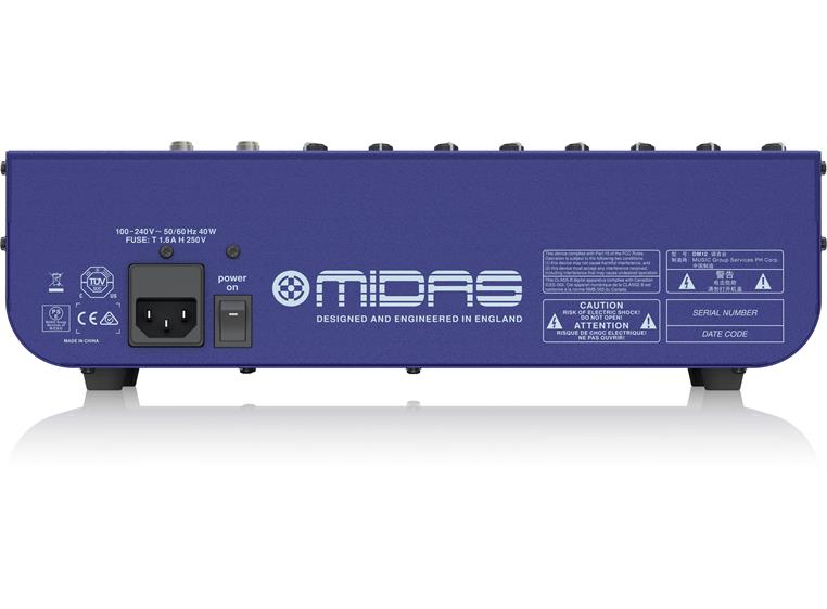 Midas DM12 12 Input Analogue Live and Studio Mixer with Midas Preamps