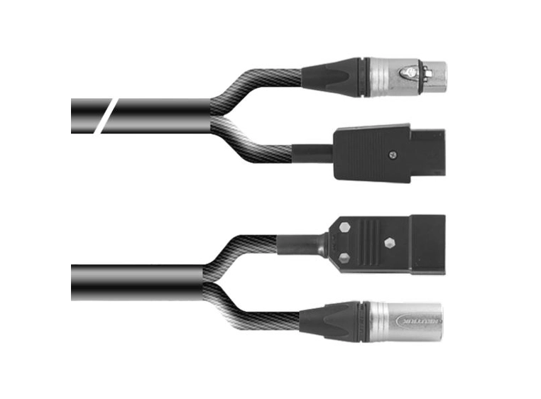 PROAUDIO TOUR76460L02 Kombikabel 2m, XLRm-XLRf 3pin + EURm/EURf 