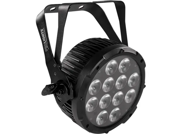 Prolights LUMIPAR12UQPRO5 LED Par 12x8W RGBW/FC LED Par, Powerc, 5 pin DMX 