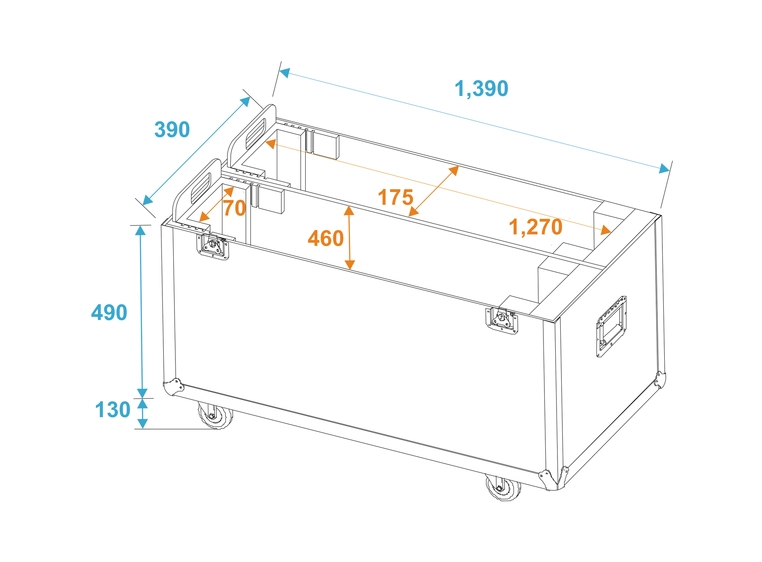 ROADINGER Flightcase 2x LCD ZL55 