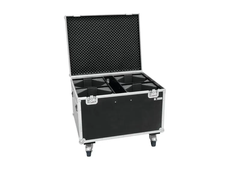 ROADINGER Flightcase 4x LED THA-100F/THA-120PC with wheels 
