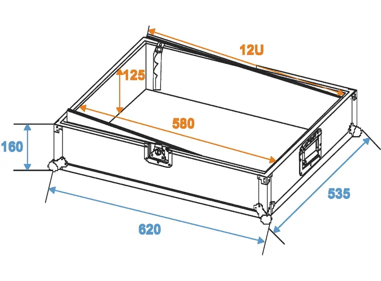 ROADINGER Mixer case Pro MCV-19 variable bk 12U 