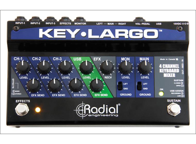 Radial Key-Largo keyboardmikser
