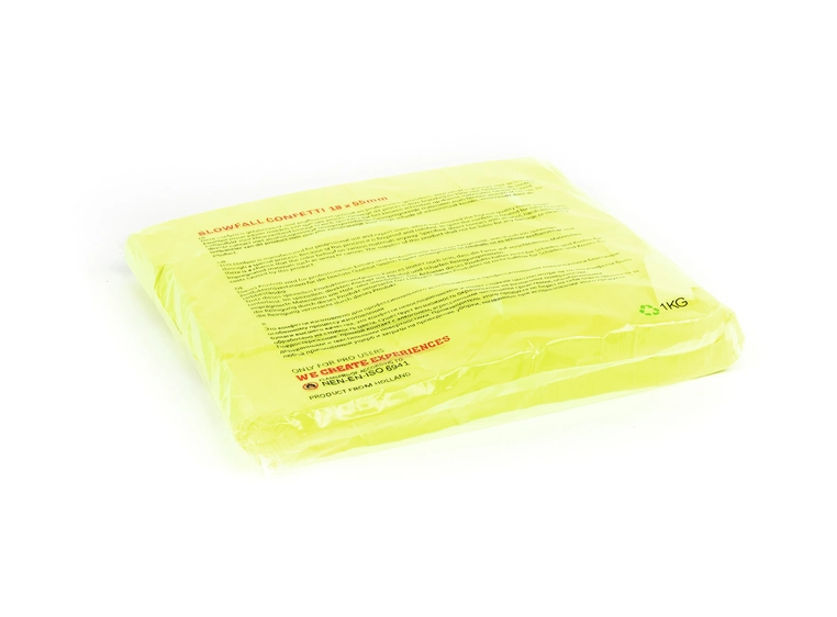 TCM FX Slowfall Konfetti Rektangulær 55x18mm, neon-Gul, uv ac 