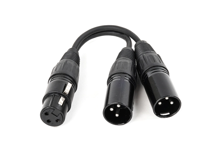 Y-kabel XLRF/2xXLRM 15cm 
