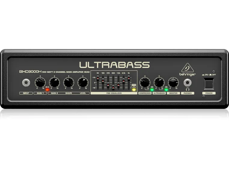 Behringer BXD3000H ULTRABASS Compact 300W, 2-channel bass amplifier 