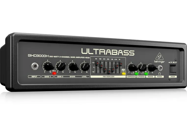 Behringer BXD3000H ULTRABASS Compact 300W, 2-channel bass amplifier 