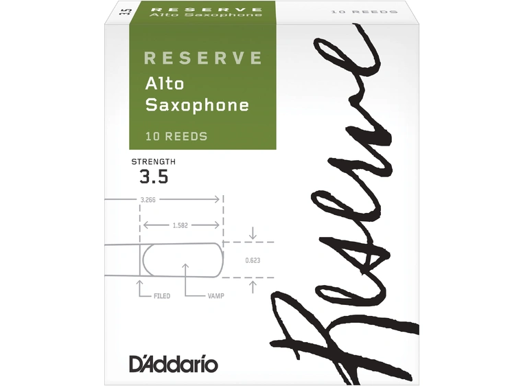 D'Addario DJR1035 Altsaksofon Flis Reserve Saxophone 3.5 10 Pack 