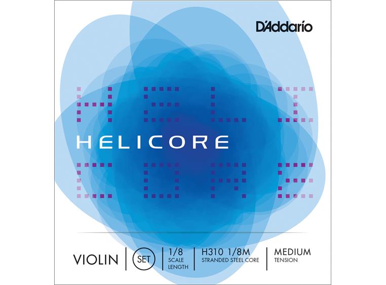 D'Addario H310 1/8M Violin Strings Helicore Set coiled 1/8 Medium Tension