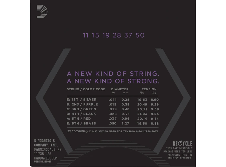 D'Addario NYXL1150BT (011-050) 