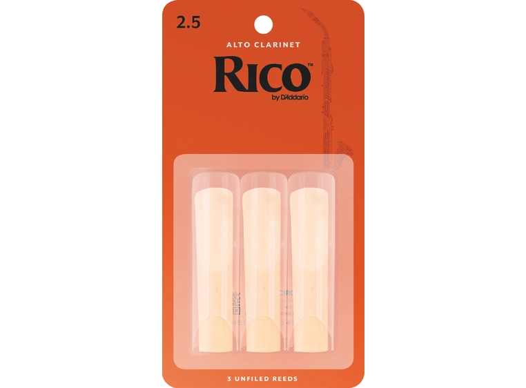 D'Addario RDA0325 Klarinett Flis Rico Alto Clarinet 2.5 3 Pack 
