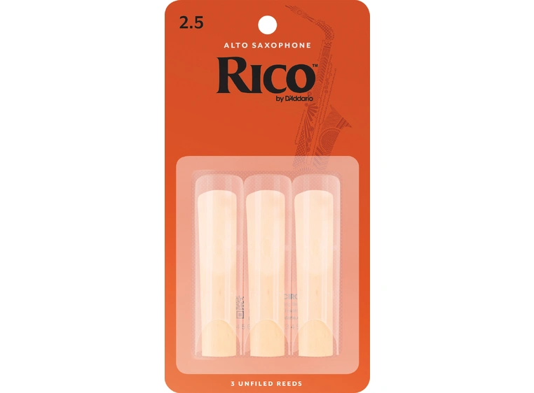 D'Addario RJA0325 Altsaksofon Flis Rico Alto Saxophone 2.5 3 Pack 