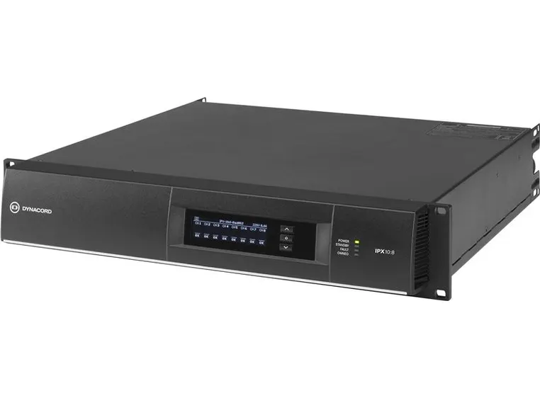 Dynacord IPX10.8 Forsterker Installasjon DSP 8x1250W/4ohm OMNEO/Dante 