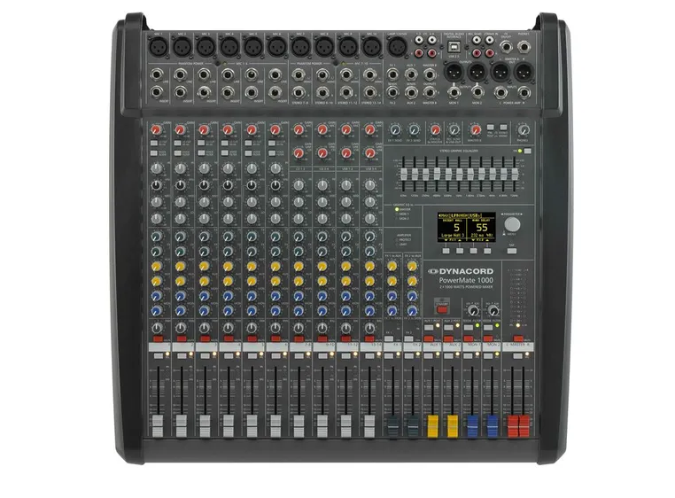 Dynacord PM-1000-3 Mikseforsterker 2x1000W/4ohm 6mic + 4stereo linje 