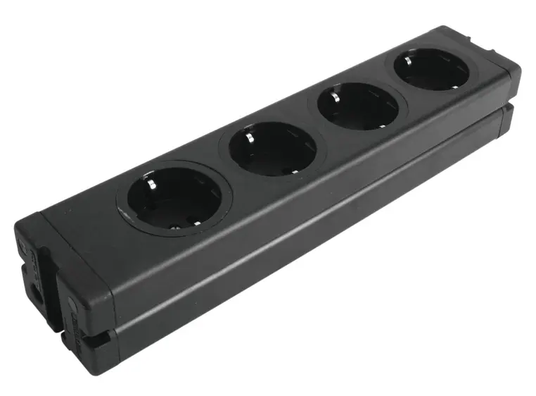 EUROLITE Distributor 4-fold ALU bk 