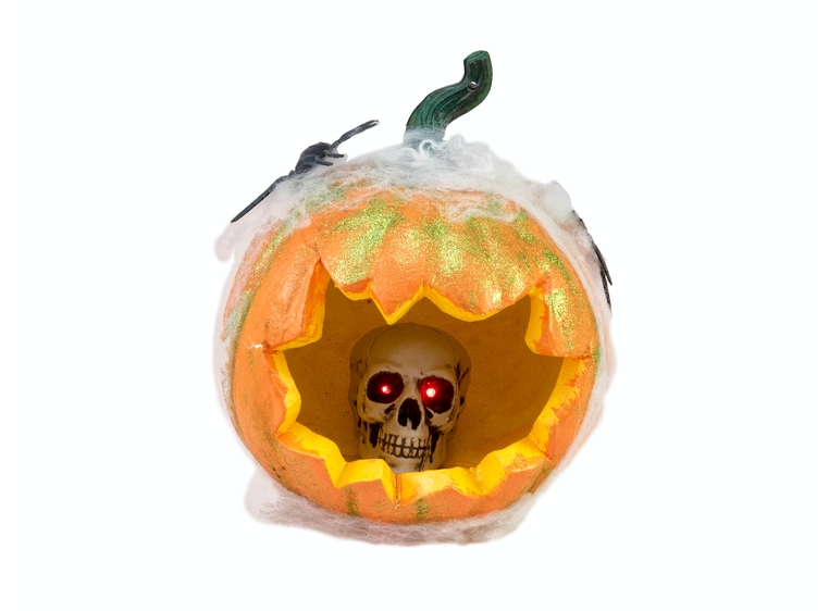 EUROPALMS Halloween Pumpkin in Spider Web, 25cm 
