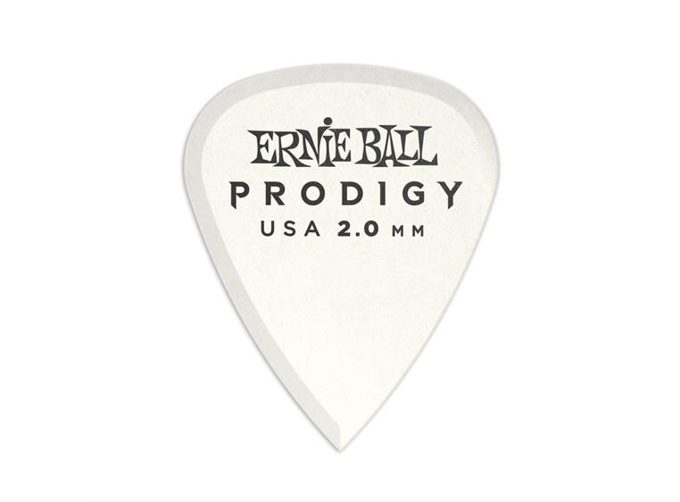 Ernie Ball EB-9202 Prodigy pick, white 6-Pack High Performance Guitar Pick 2mm