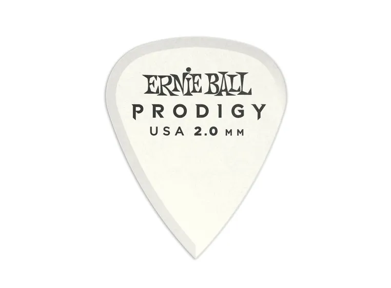 Ernie Ball EB-9202 Prodigy pick, white High Performance plekter 2mm 6-pakning 