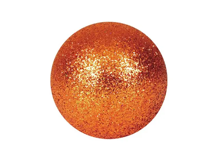 Europalms Deco Ball 3,5cm, copper glitter 48x 