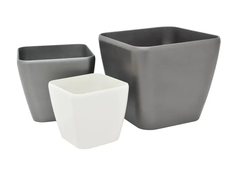 Europalms Deco pot LUNA-33 rectangular, silver 