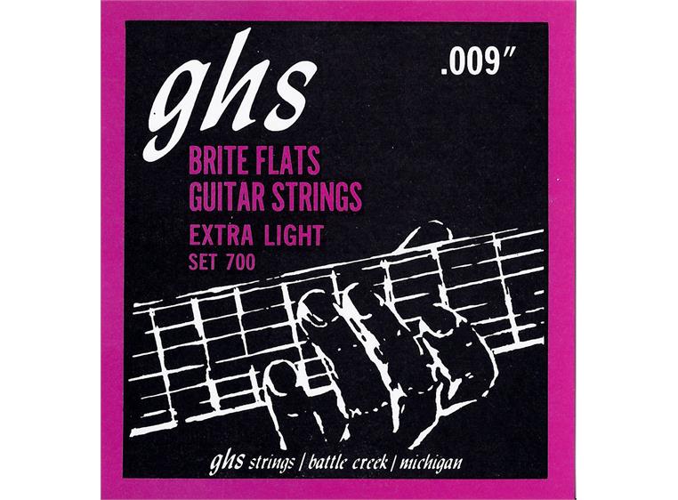 GHS 700 Brite Flats Flatwound (009-042) Extra Light