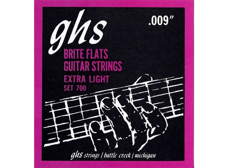 GHS 700 Brite Flats Flatwound (009-042) Extra Light 
