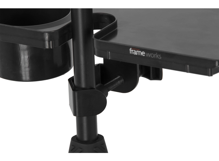 Gator Frameworks GFW-MICACCTRAY Mic Stand Accessory Tray w/Drink Holder 