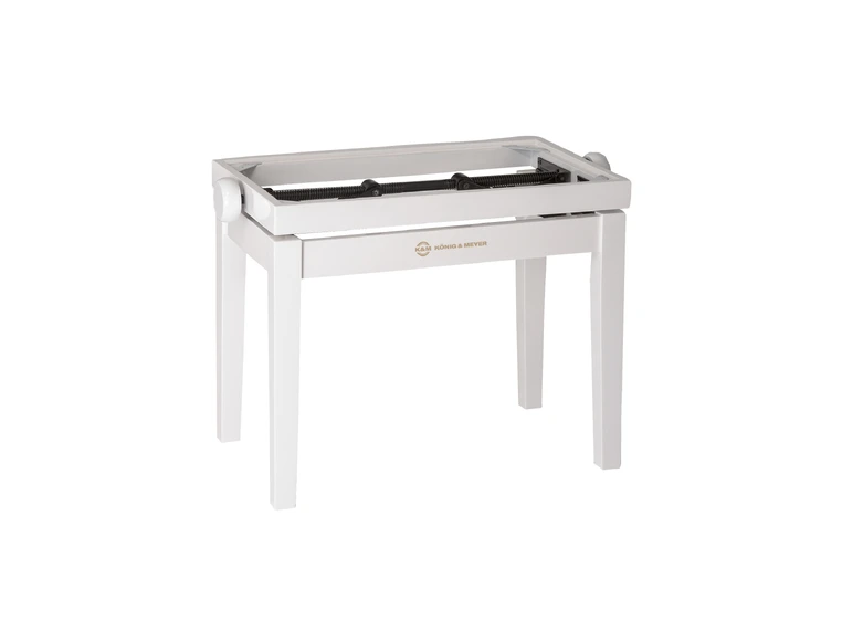 K&M 13711 Pianobenk tre-ramme, bøk hvit blank finish 
