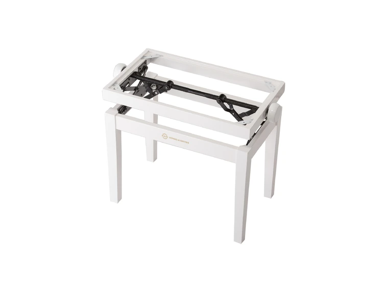 K&M 13711 Pianobenk tre-ramme, bøk hvit blank finish 
