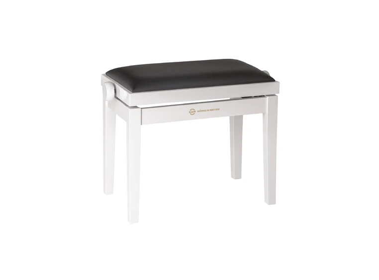 K&M 13711 Pianobenk tre-ramme, bøk hvit blank finish 